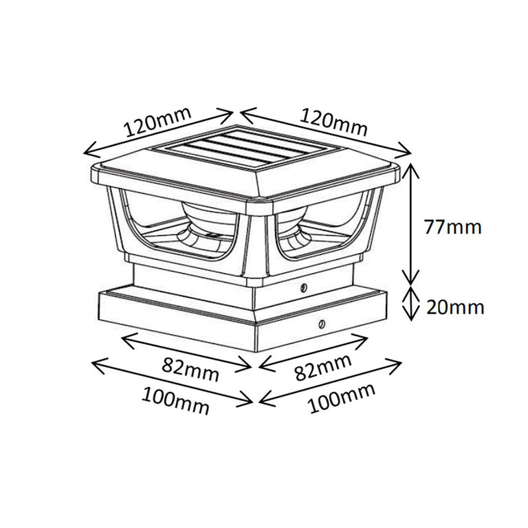 Contemporary Post Topper (FTYP) - 2 Pack - SLDPT4W/BLK-WW