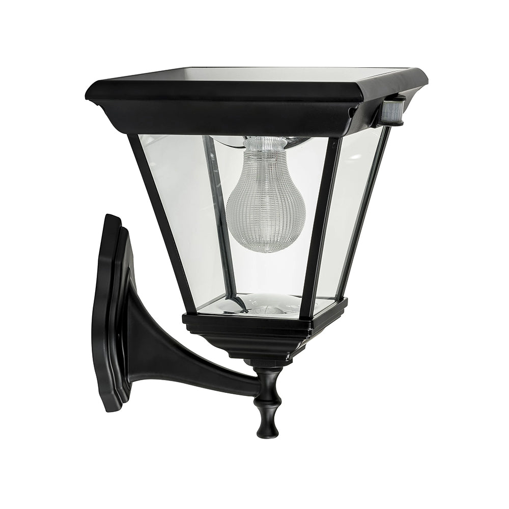 Traditional Solar LED Wall Light With Motion Sensor Black - SLDWL0018A-6.2W-PIR
