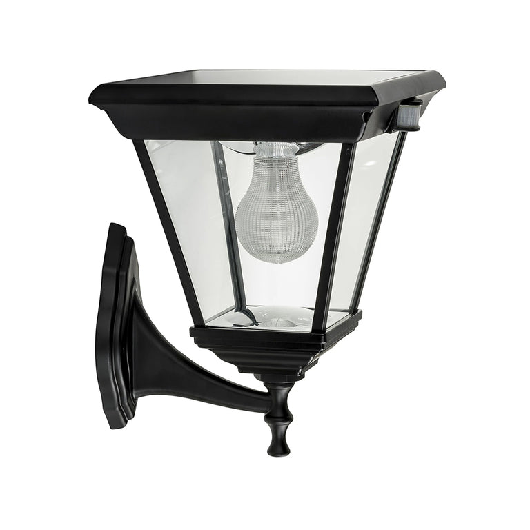 Traditional Solar LED Wall Light With Motion Sensor Black - SLDWL0018A-6.2W-PIR