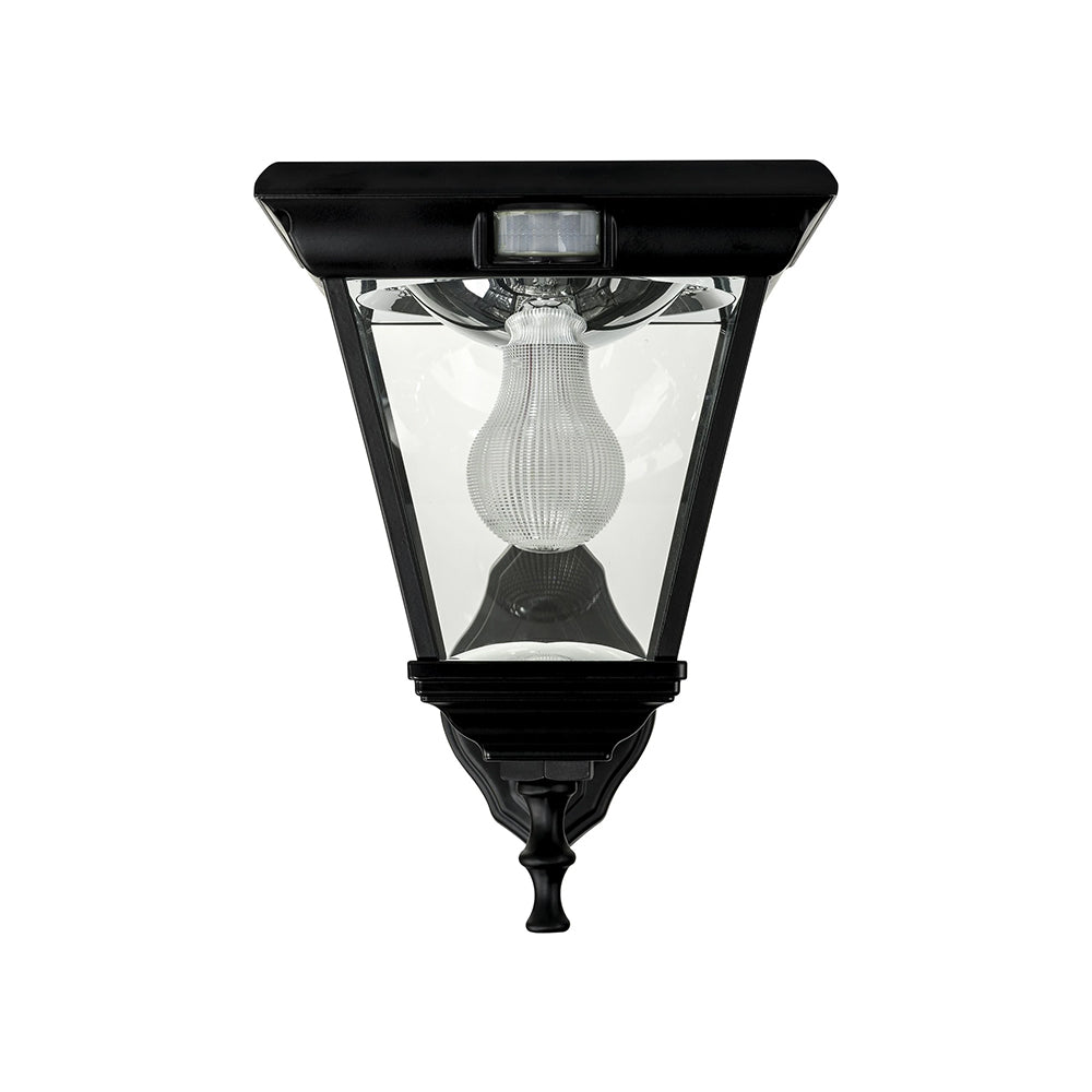Traditional Solar LED Wall Light With Motion Sensor Black - SLDWL0018A-6.2W-PIR