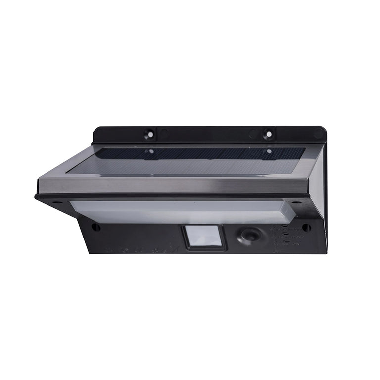 Solar LED Wall Light With Motion Sensor Black / Warm White - SLDWL0022-4.2W/BLK