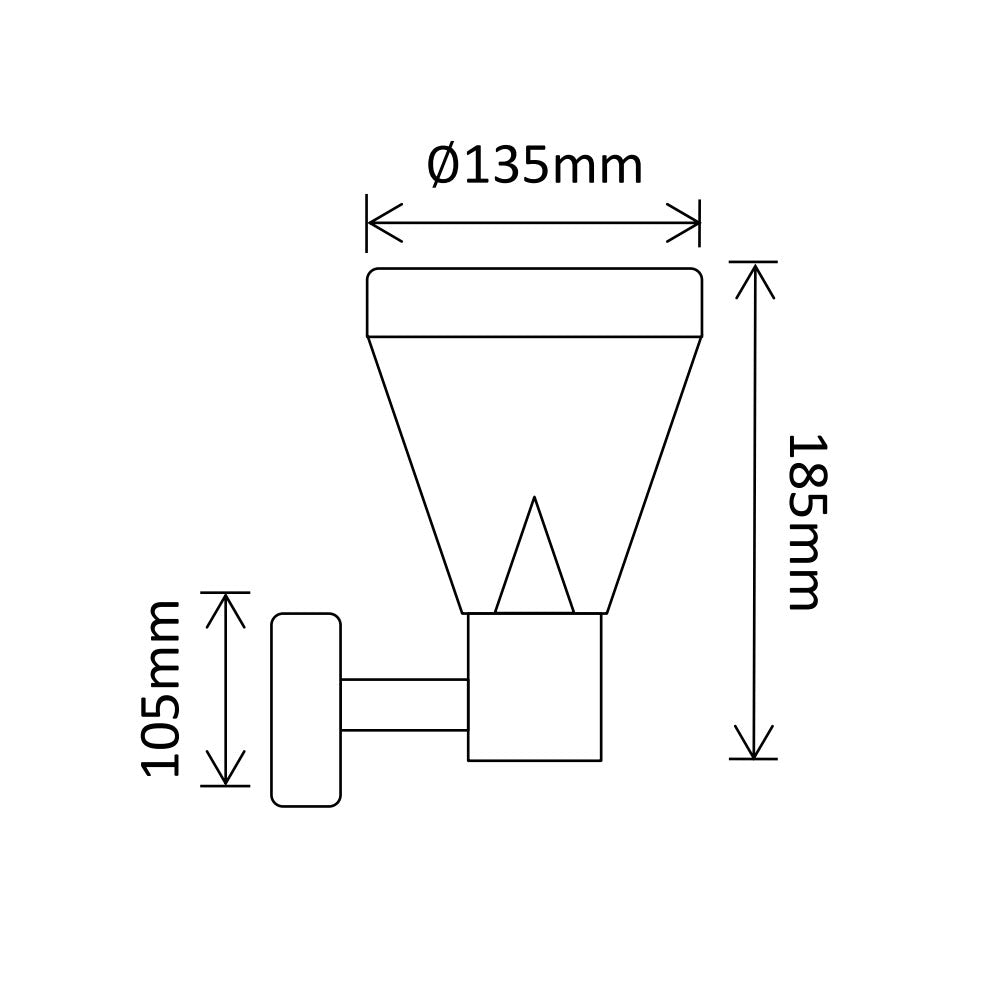 Solar Round LED Wall Light With PIR Sensor - SLDWL0026-2.6W-PIR