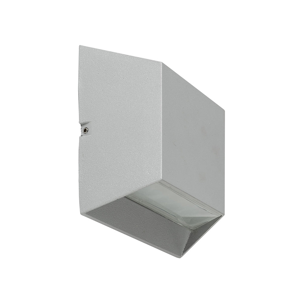 Solar LED Wall Light Silver / Warm White - SLDWL01/SIL