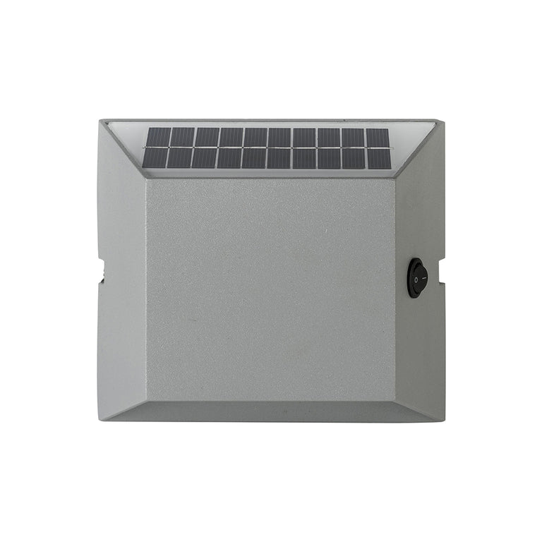 Solar LED Wall Light Silver / Warm White - SLDWL01/SIL