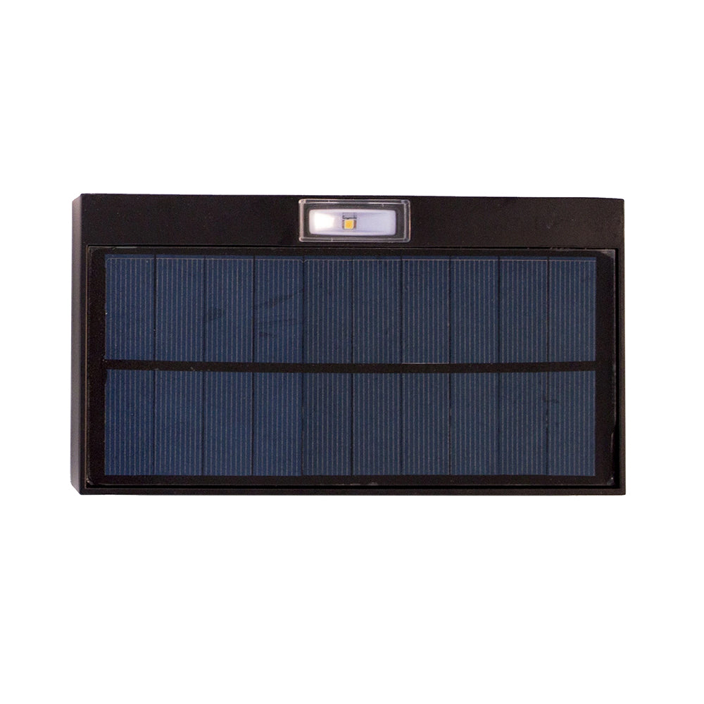 Solar Up & Down LED Wall Light Black / Warm White - SLDWL228-3K/BLK