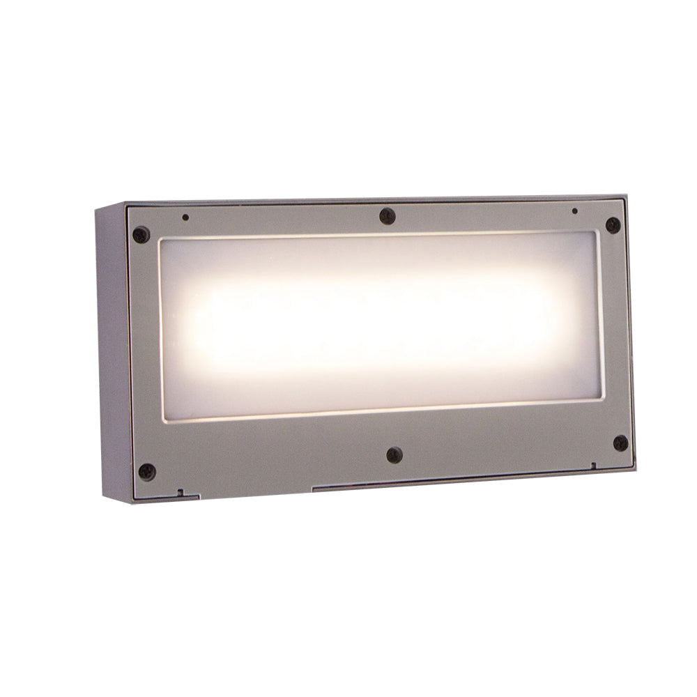 Solar Up & Down LED Wall Light Silver / Warm White - SLDWL228-3K/SIL