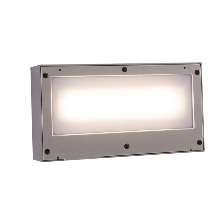 Solar Up & Down LED Wall Light Silver / Warm White - SLDWL228-3K/SIL