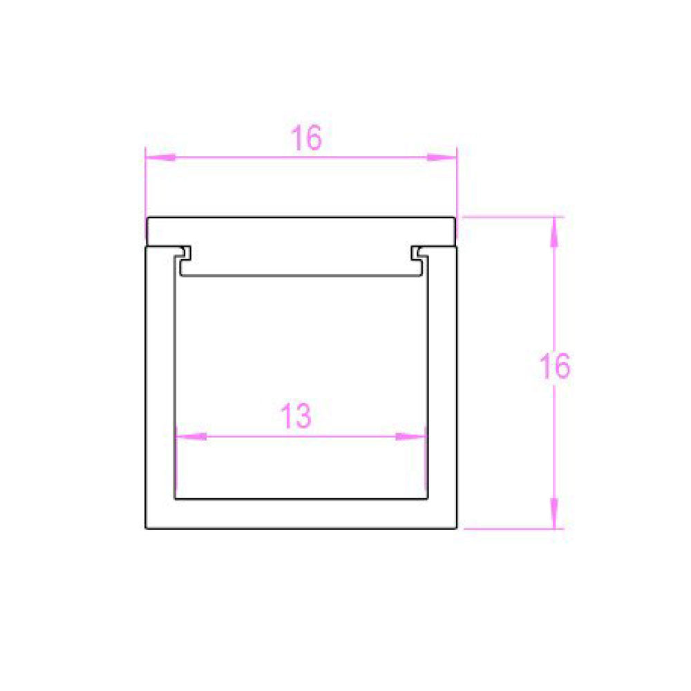 SLT LED Strip 2 Metre Channel Silver - SLT3000/2M