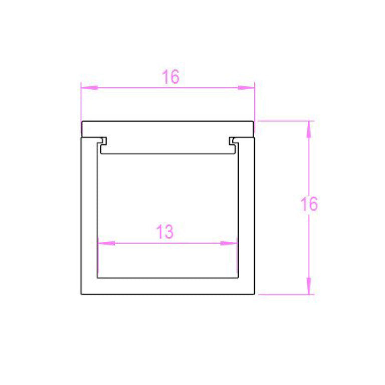 SLT LED Strip 2 Metre Channel Silver - SLT3000/2M