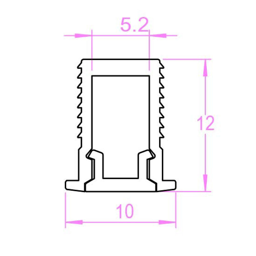 SLT LED Strip 2 Metre Mini Channel Silver - SLT6000/2