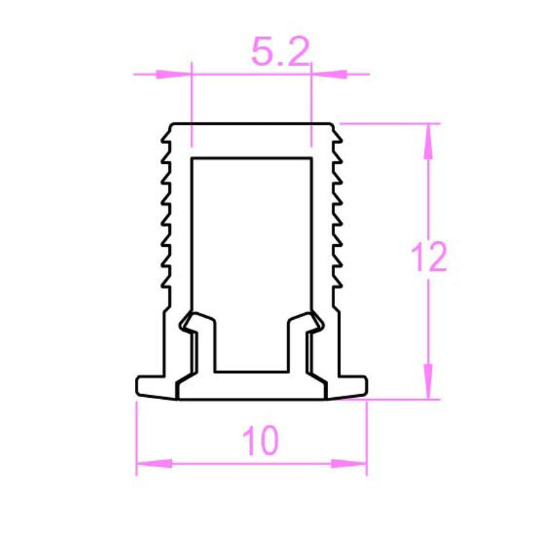 SLT LED Strip 2 Metre Mini Channel Silver - SLT6000/2