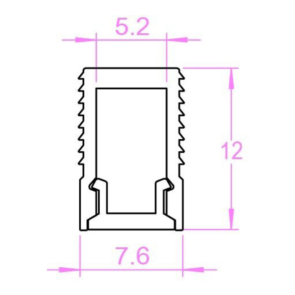 SLT LED Strip 2 Metre Trimless Channel Silver - SLT6050/2M