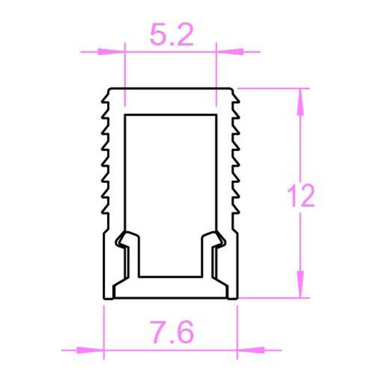 SLT LED Strip 2 Metre Trimless Channel Silver - SLT6050/2M