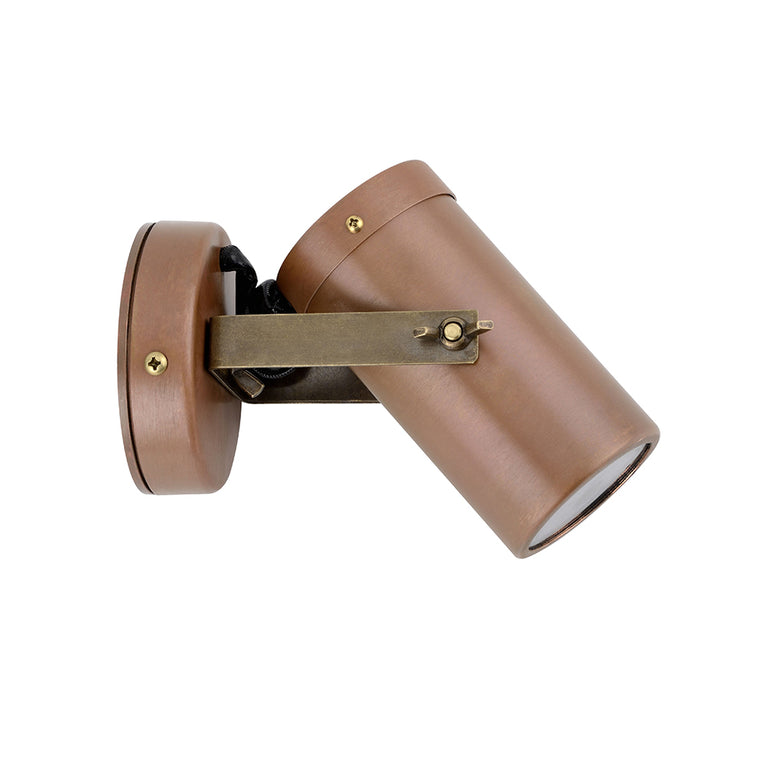 Single Adjustable 240V Wall Pillar Light Aged Copper - SG1ACECA