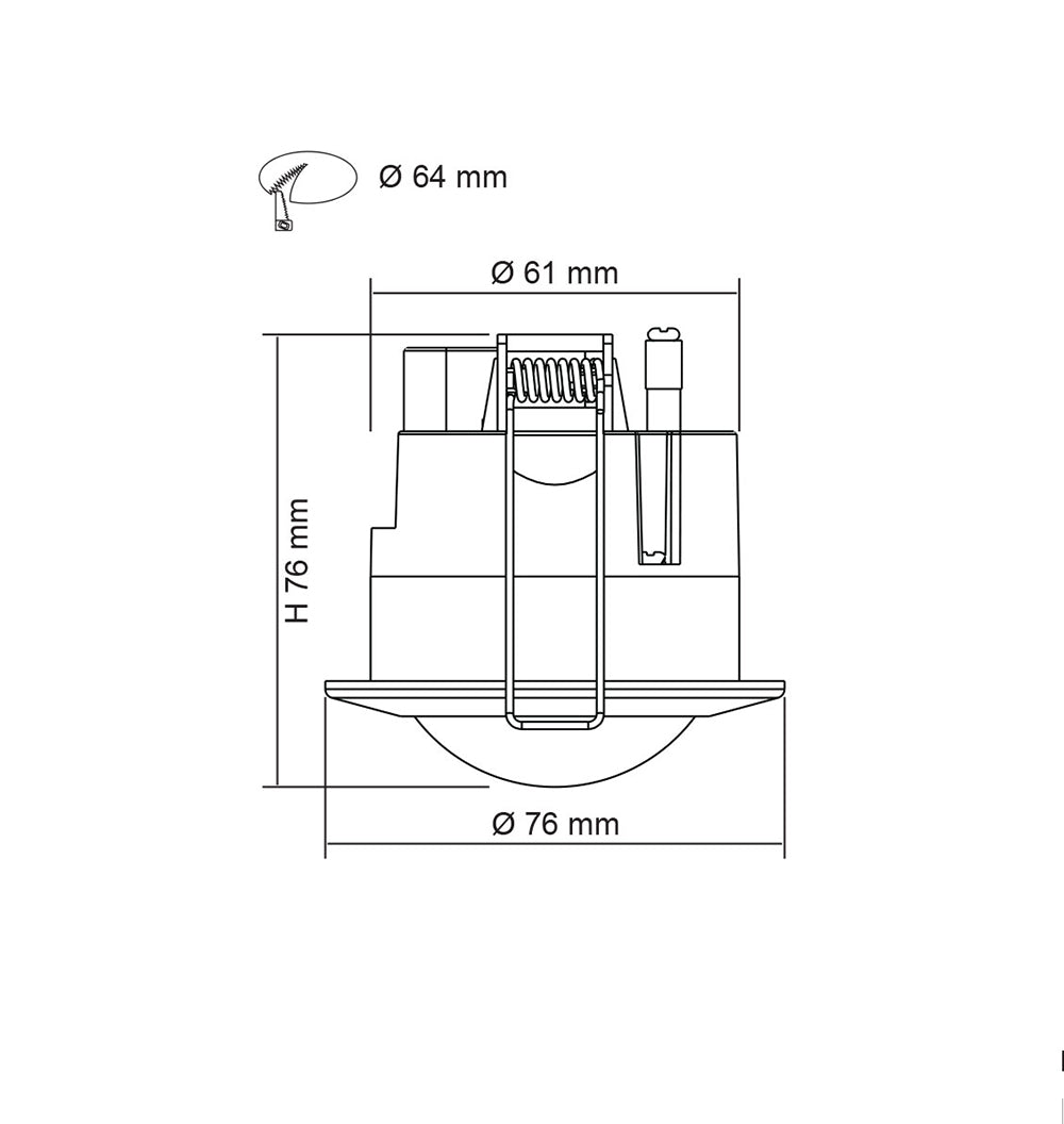 Infrared Recessed Sensor White - SMS804CR