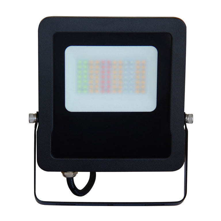 Smart 30W LED Dimmable Floodlight Black / Daylight + RGB - SMTFLOOD2