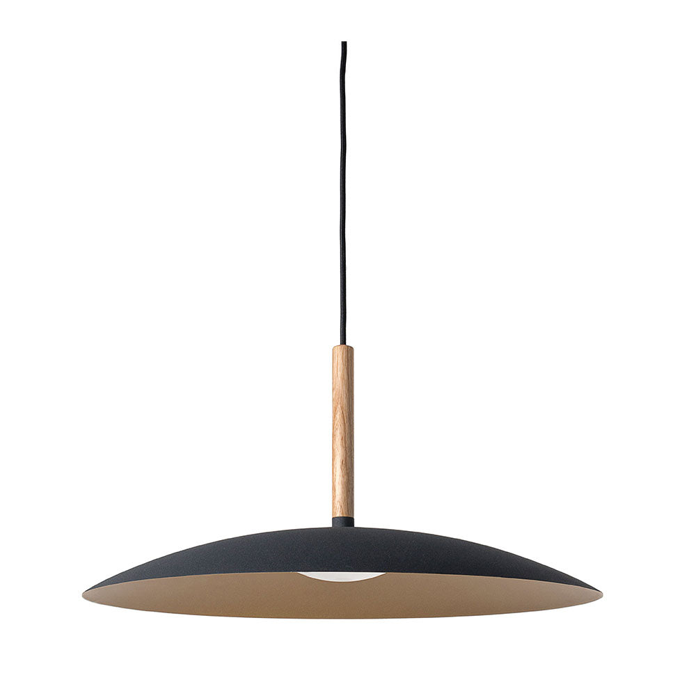 Solar 6W Dimmable LED 40cm Pendant Black / Warm White - LUX.SOLAR.40.BLK