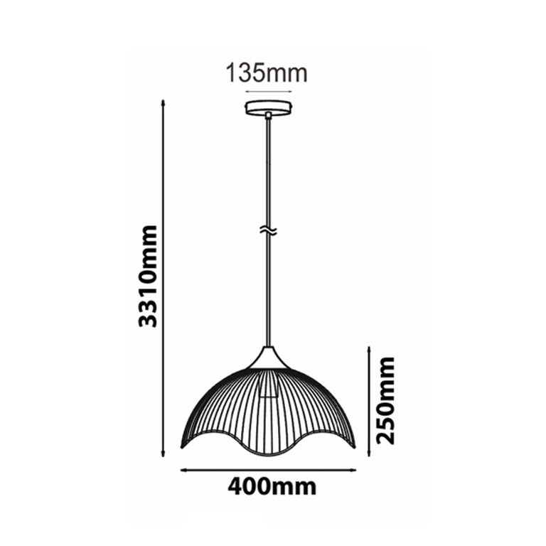 Modern Iron Dome Pendant White - SPIAGGIA2