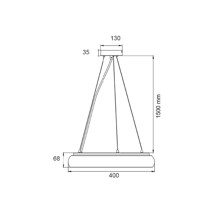 Halo 35W LED Dimmable Pendant Black / Warm White - SPL3000/40WW