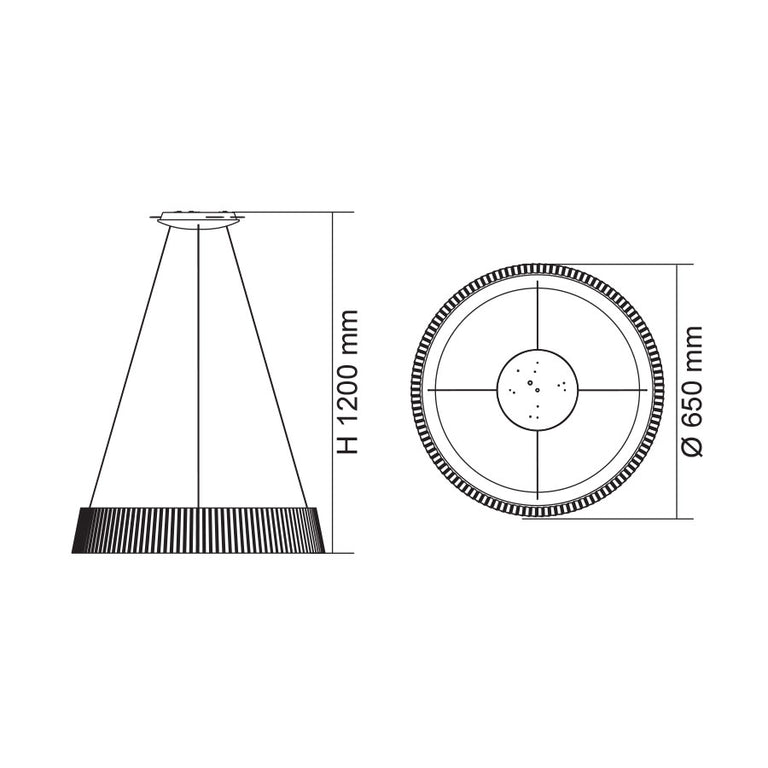 Classic Rings 45W LED Pendant White / Warm White - SPL3100/64