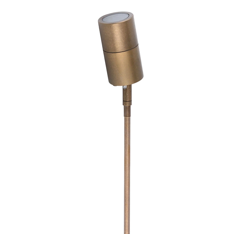Poseidon 12V MR16 Adjustable Spike Light Aged Brass - SPMSBR1