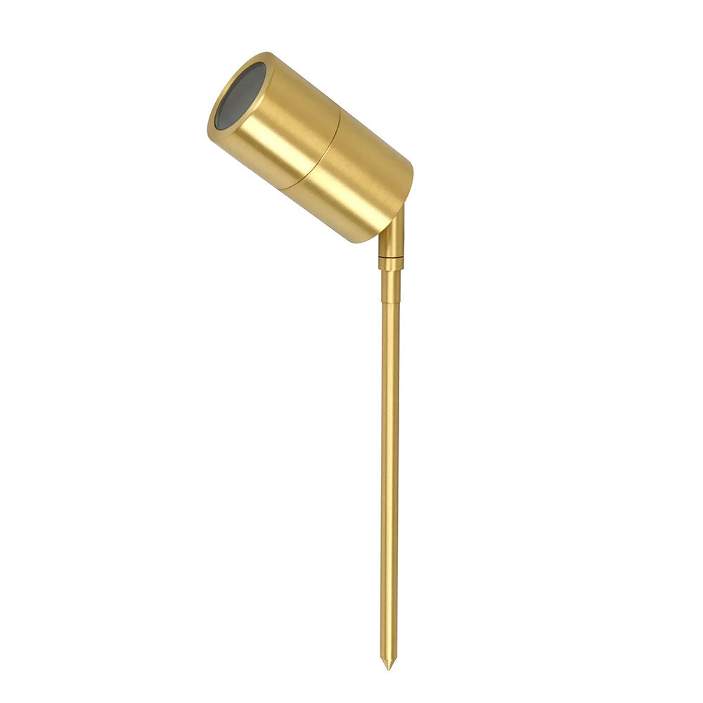 Poseidon 12V MR16 Adjustable Spike Light Polished Brass - SPMSBR2
