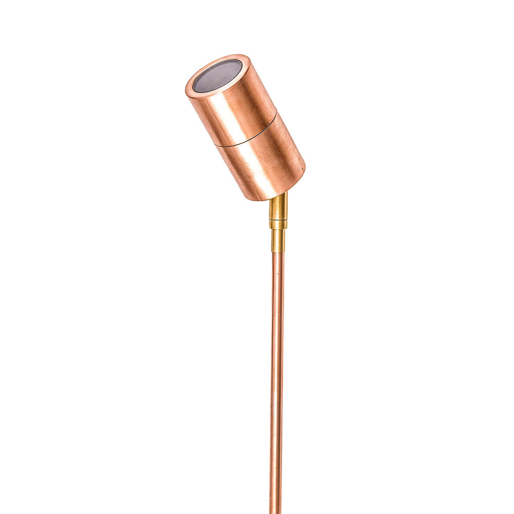 Poseidon 12V MR16 Adjustable Spike Light Solid Copper - SPMSC