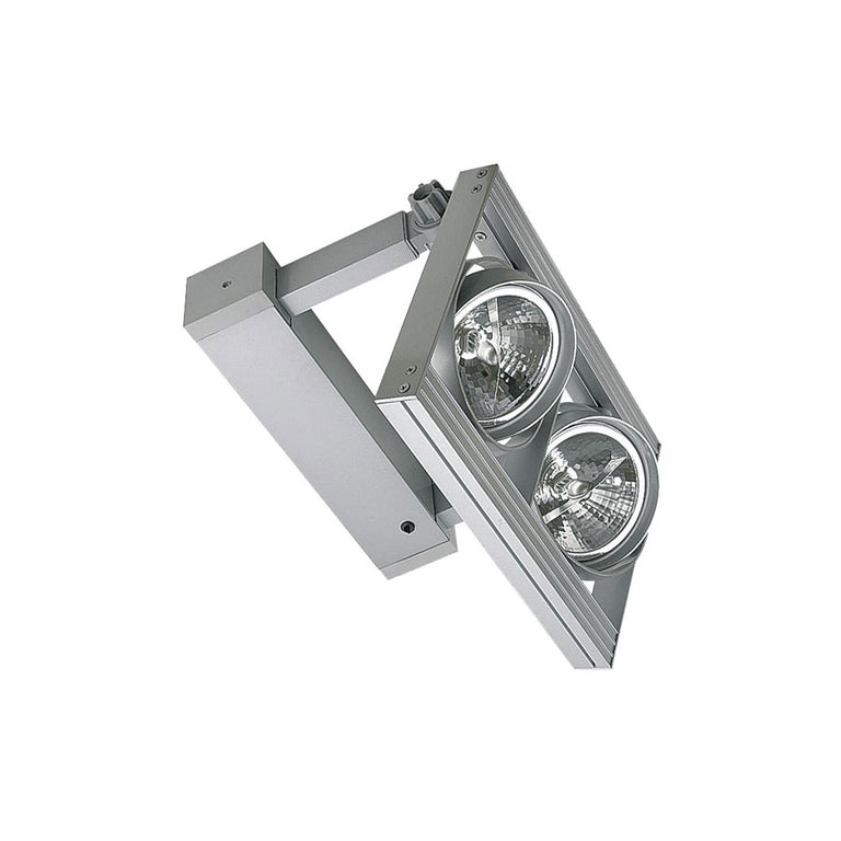 Double RL111 Gimble Frame Spotlight Silver - SR2-SI