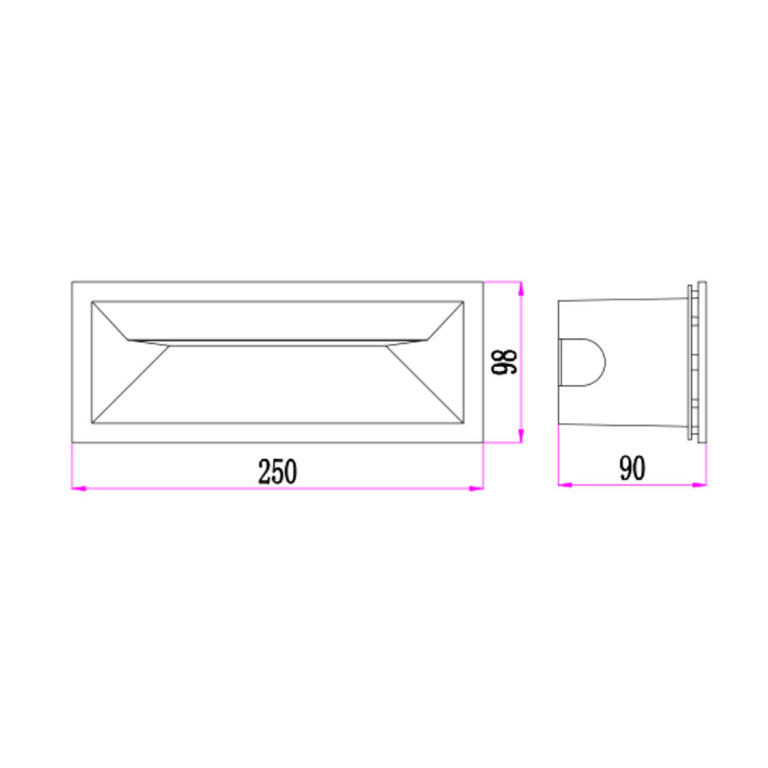 Mintaka 15 13W LED Brick Light White / Tri-Colour - ST13305WH