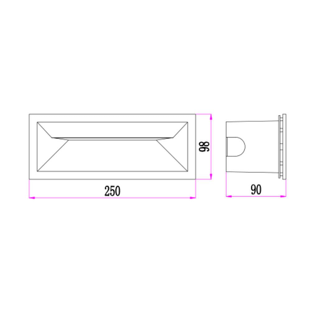 Mintaka 15 13W LED Brick Light Black / Tri-Colour - ST13305BK