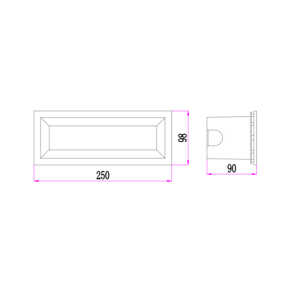 Mintaka 16 13W LED Brick Light Silver / Tri-Colour - ST13306SIL