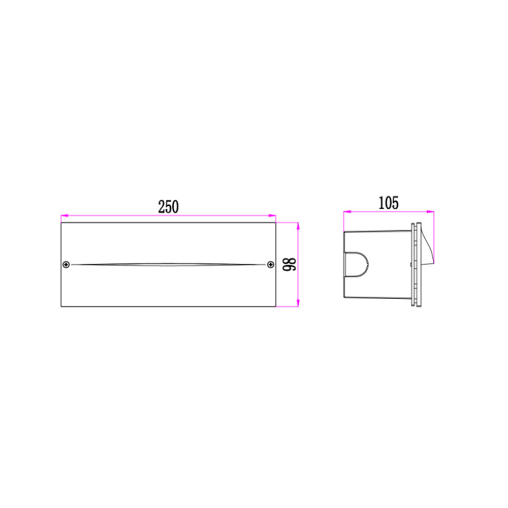 Mintaka 17 13W LED Brick Light Black / Tri-Colour - ST13307BK