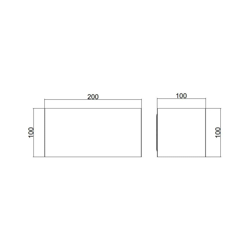 Outdoor 4 x 5W LED Up / Down Wall Light Black / Tri-Colour - ST254-BKTC4X5