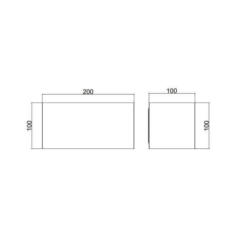 Outdoor 4 x 5W LED Up / Down Wall Light Black / Tri-Colour - ST254-BKTC4X5