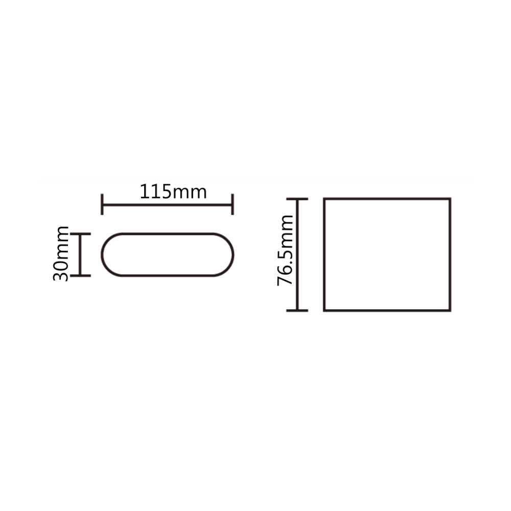 Eltanin 16 3W 12V DC LED Wall Light Black / Tri-Colour - ST362/BK/TC(12V)