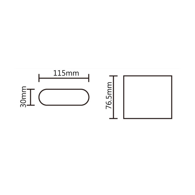 Eltanin 16 3W 240V LED Wall Light Black / Tri-Colour - ST362/BK/TC