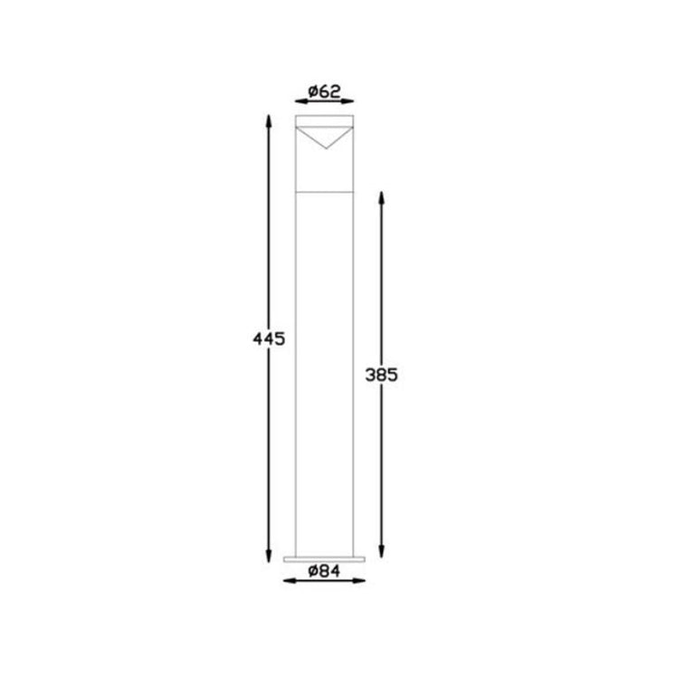Gomeisa 11 12V DC Bollard Light Titanium - ST5161/TTM/12V