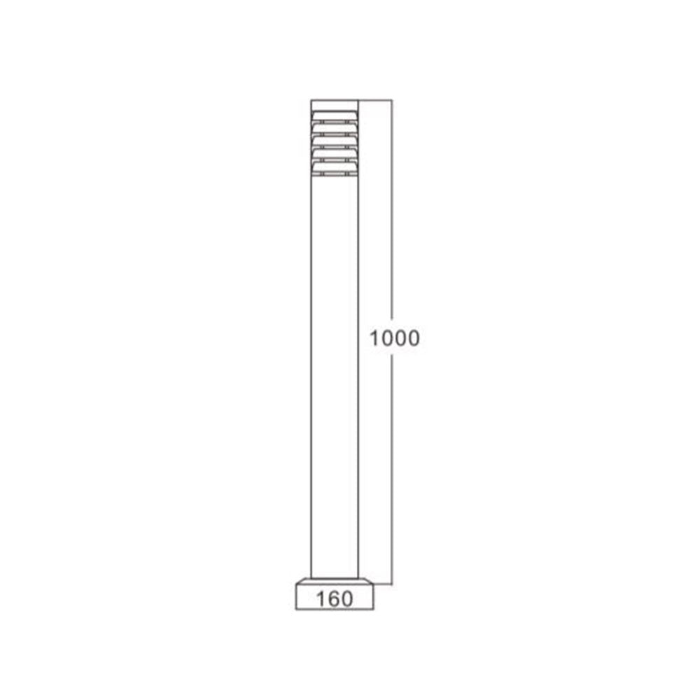 Gomeisa 14 1000mm Bollard Light Stainless Steel - ST714-1000