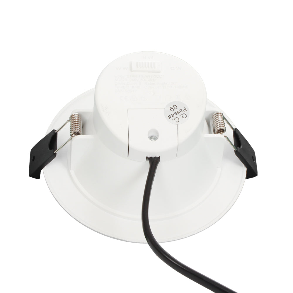 Star 10W Dimmable LED Downlight White / Tri-Colour - STAR 10-WH-3CCT