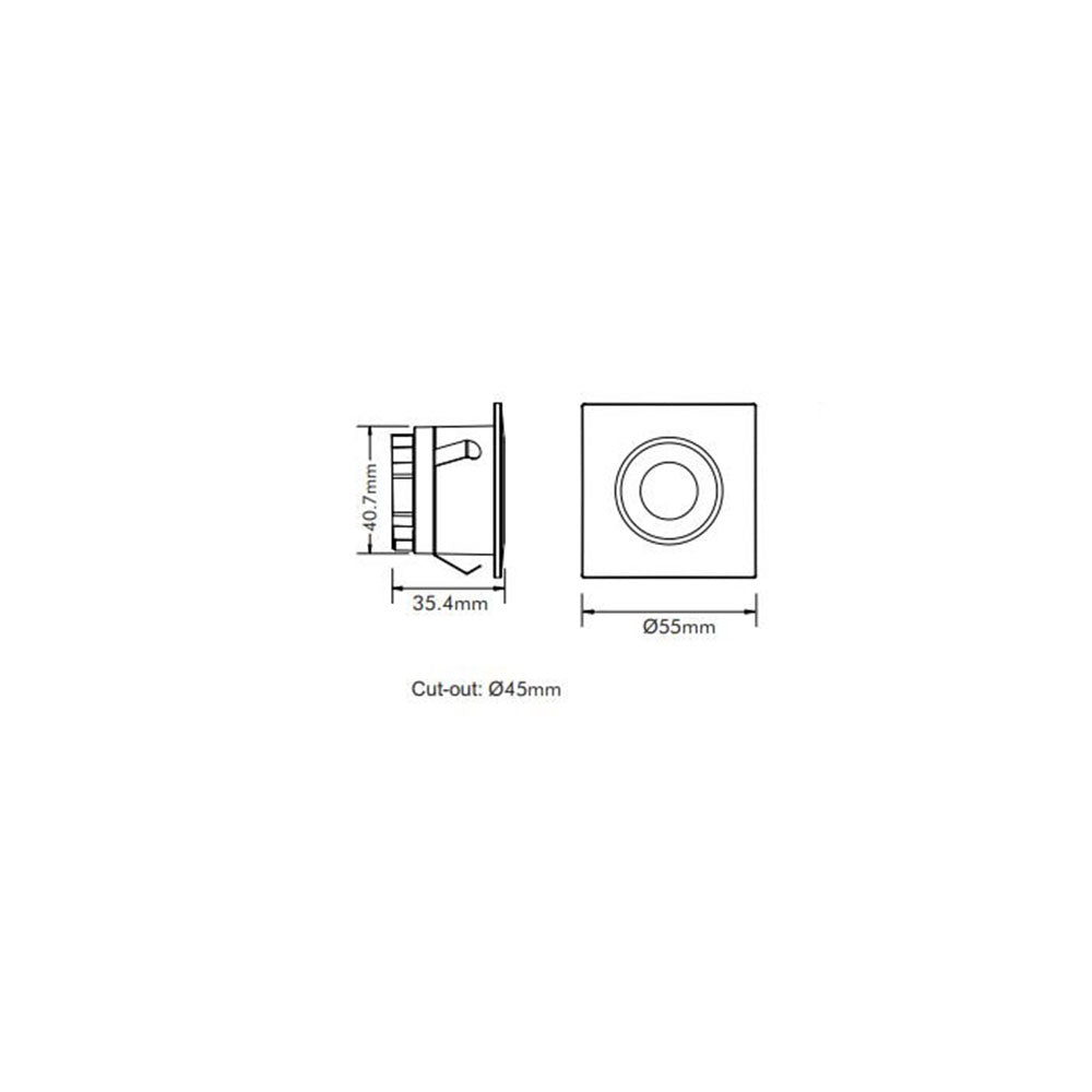 Mintaka 9 3W LED Dimmable Step Light Black / Tri-Colour - STEP-519BK/TC