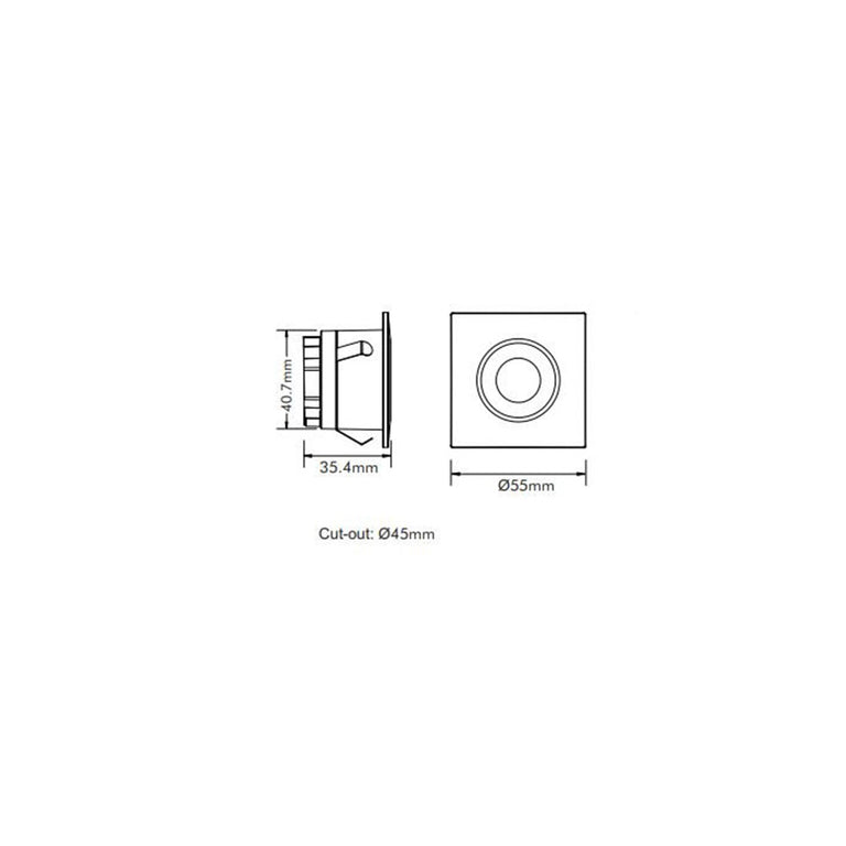 Mintaka 9 3W LED Dimmable Step Light Satin Chrome / Tri-Colour - STEP-519SCH/TC