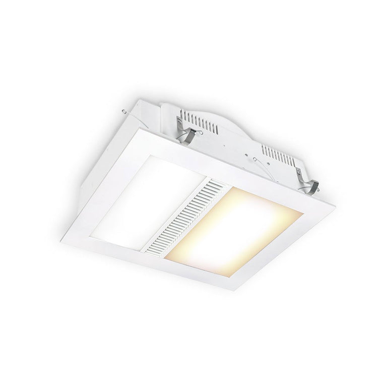 St Moritz 1000W Compact Bathroom Heater & Exhaust With LED Panels White / Tri-Colour - STMORITZ/SML/WH