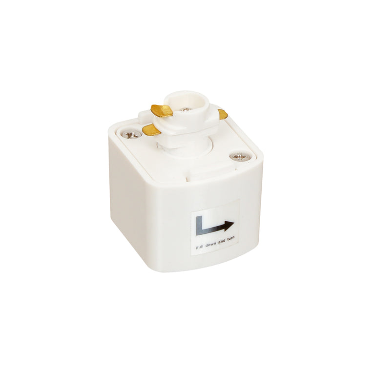 Single Circuit Track Adaptor White  - STR4808 WH