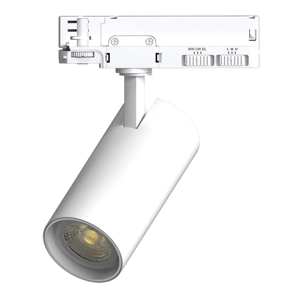 Warragul Three Circuit 15W / 20W / 25W LED Track Light White / Tri-Colour - STR4884MP25TC/WH