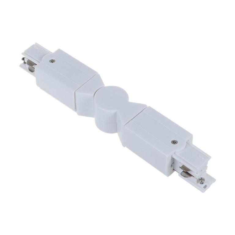 Three Circuit Track Adjustable Connector White - STR4897WH