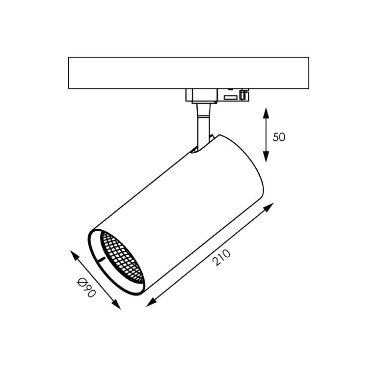 Unitrek Single Circuit 21W / 30W LED Track Light White / Tri-Colour - STR9017/30TC/DP/WH