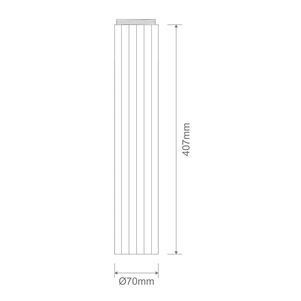 Stria-1 Post Light Extension Black - 11215