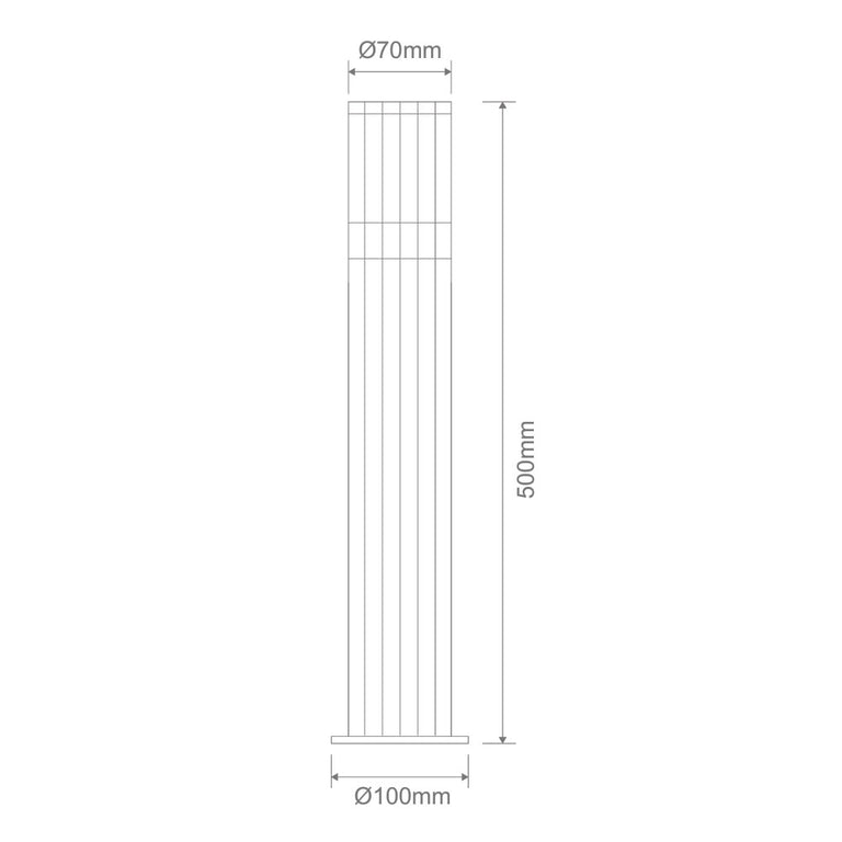 Stria-1 12V DC Outdoor LED Post Light Black / Tri-Colour  - 11212