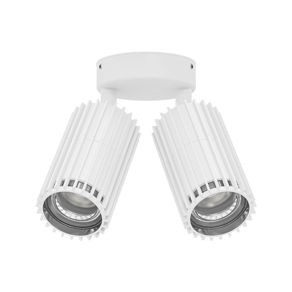 Stria-2 240V Double Adjustable Outdoor LED Wall Light White / Tri-Colour - 11207