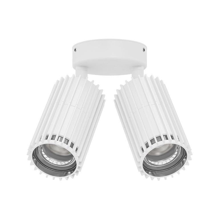 Stria-2 240V Double Adjustable Outdoor LED Wall Light White / Tri-Colour - 11207